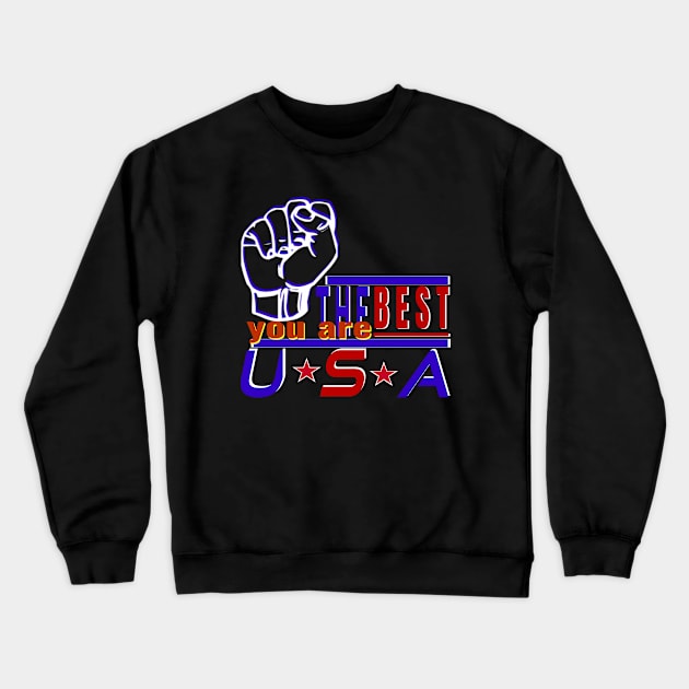 You Are The Best USA Design the Iron hand Crewneck Sweatshirt by Top-you